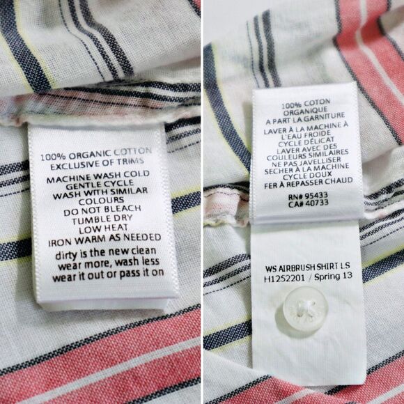 Horny Toad Women's XL Organic Cotton Shirt Button Down Pink Stripe - Picture 10 of 10